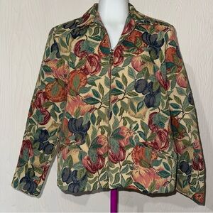 Vintage Barrie Stephens Women's Garden Tapestry Style Blazer Large